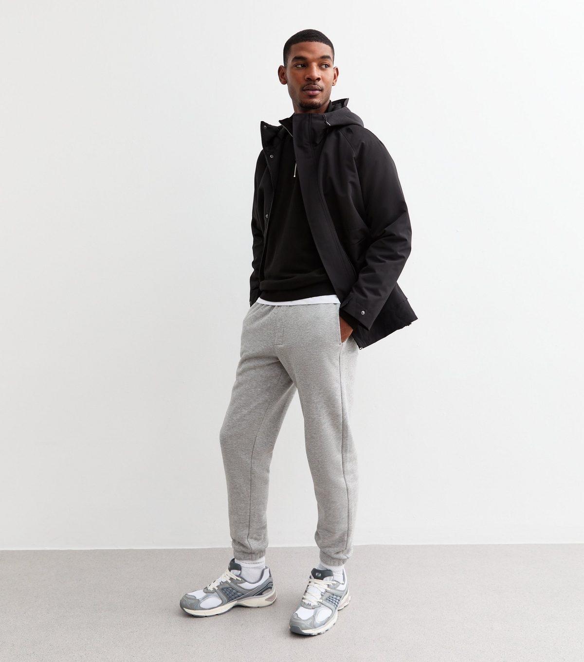 Men's Relaxed Grey Jersey Joggers Only and Sons New Look