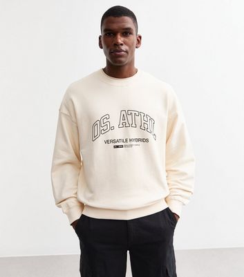 Men's Only & Sons Off White Slim Slogan Print Sweatshirt New Look