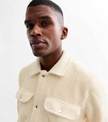 Only & Sons Off White Teddy Overshirt 