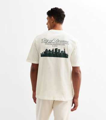 Only & Sons Off White City of Dreams Cotton T-Shirt