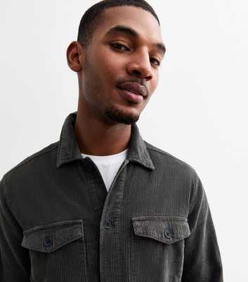 Only & Sons Grey Cotton Corduroy Overshirt