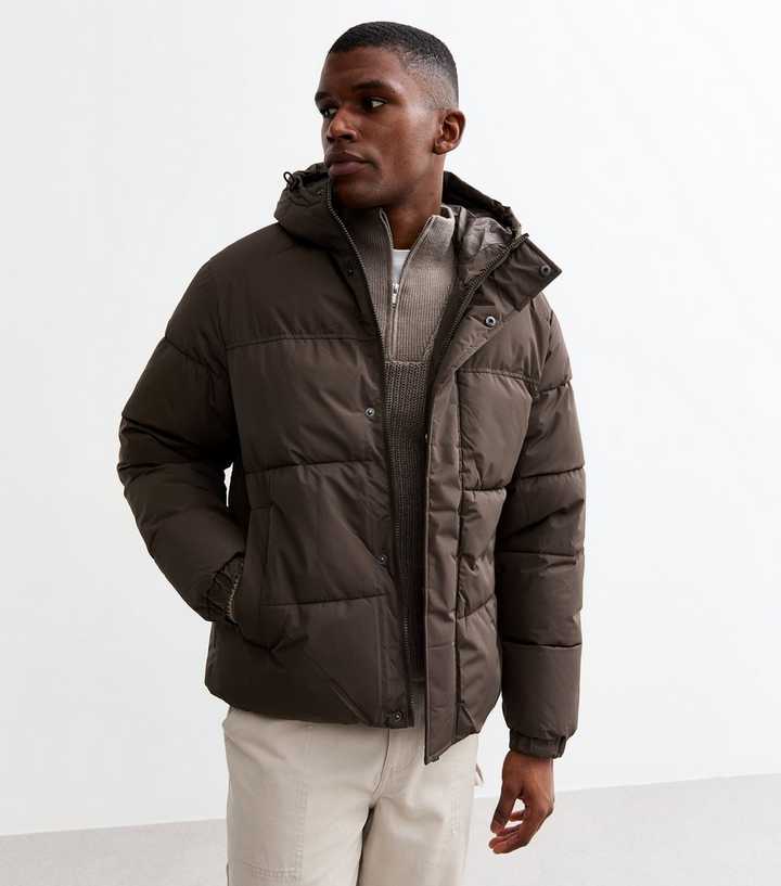 Jack Jones New Look Mens Parka Coats Jack Jones Grey Marl Faux Fur