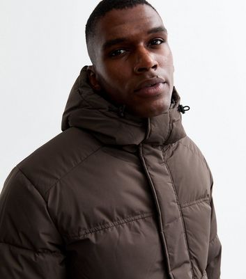 Jack Jones Brown Slim Puffer Jacket New Look