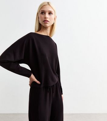 Oversized Batwing Sleeve Denim Top
