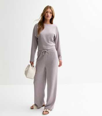 Mink Soft Touch Wide Leg Trousers