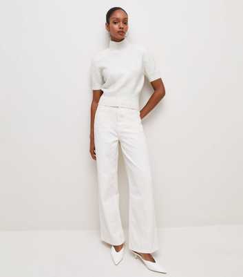 Cream Adalae High Waisted Wide Leg Jeans