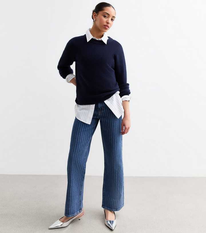 Jeans Skinny Forever 21 ENGINEER STRIPED - Taille 25, Bleu Marine Délavé, Low Rise, Neuf Avec étiquette