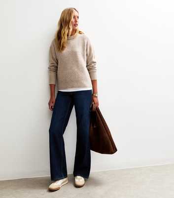 Tall Blue High Waist Adalae Wide Leg Jeans