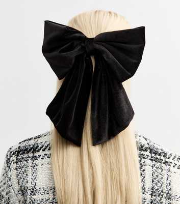 Black Velvet Bow Hair Slide