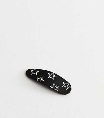 Black Star Embellished Hair Slide