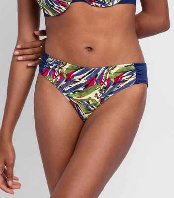 Dorina Blue Floral Print Bikini Bottoms