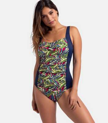 Dorina Bright Blue Floral Print Swimsuit