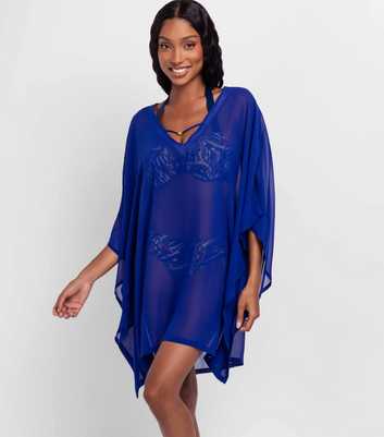 Dorina Bright Blue Chiffon Cover Up