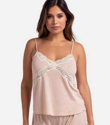 Dorina Pink Lace Trimmed Cami Top