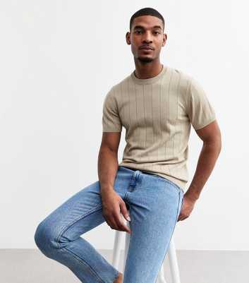 Stone Regular Wide Pointelle T-Shirt