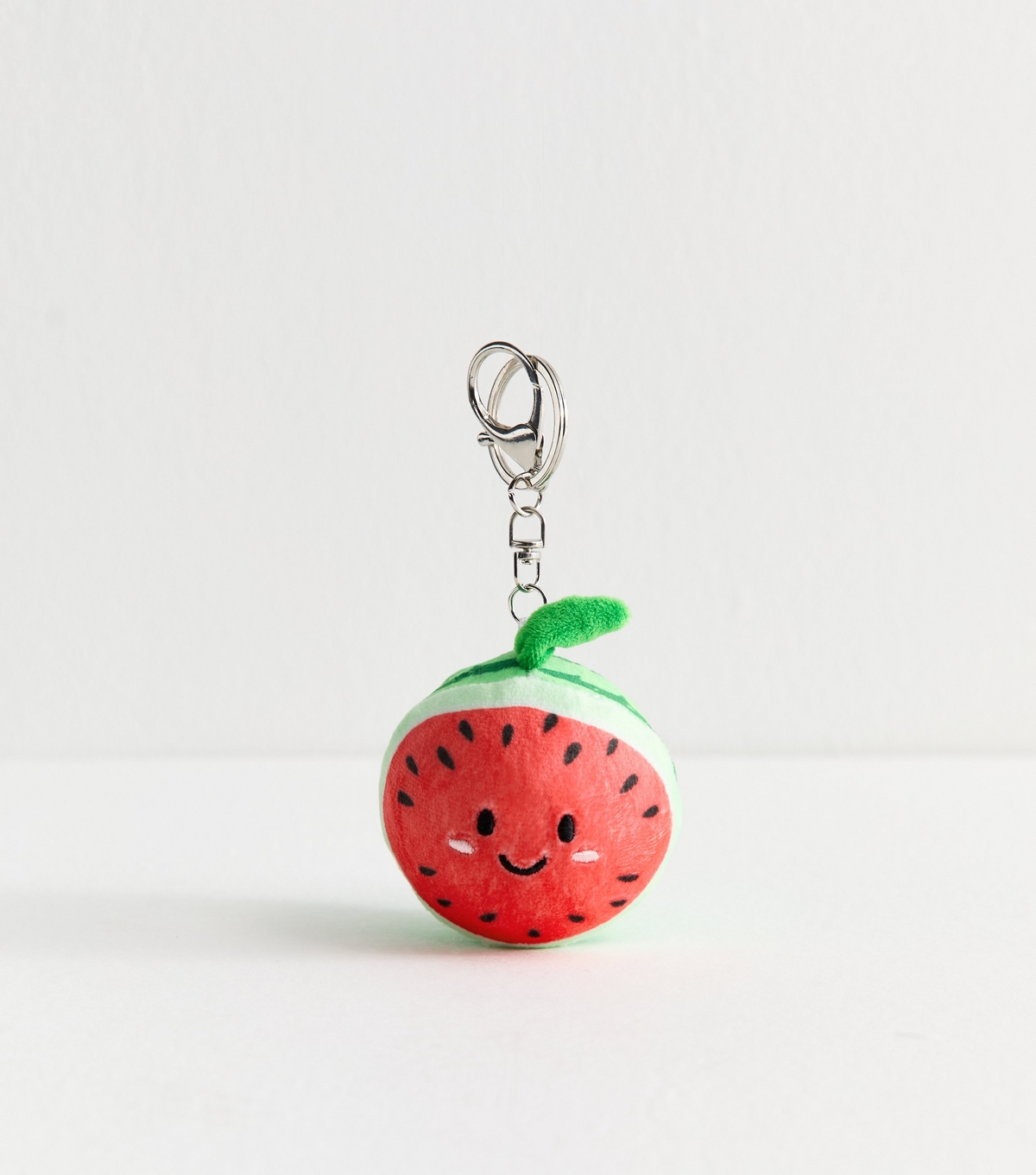 Red Watermelon Fabric Key Ring New Look