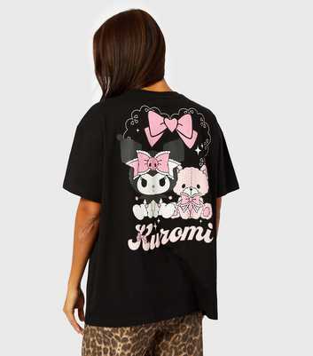 Skinnydip Black Hello Kitty Kuromi Print T-Shirt