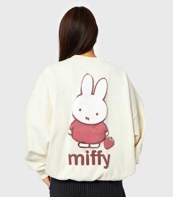 Skinnydip Cream Miffy Strawberry Jersey Sweatshirt