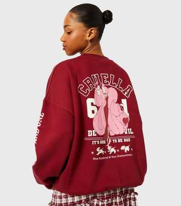 Skinnydip Red Cruella Print Sweatshirt