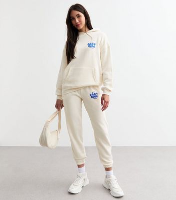 Ladies white jogging bottoms hotsell
