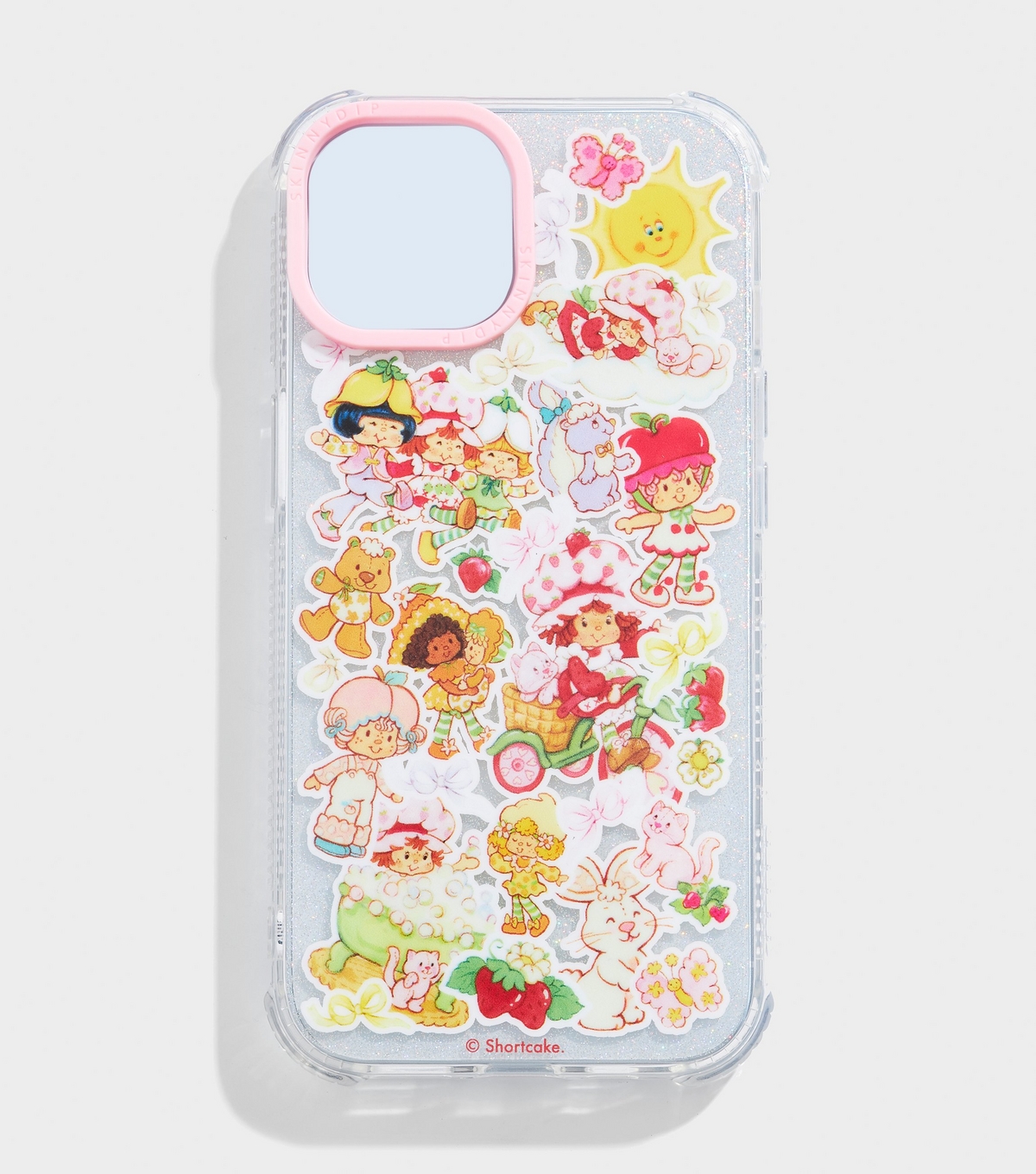 Pink Strawberry Shortcake Sticker Print iPhone Case Skinnydip New Look