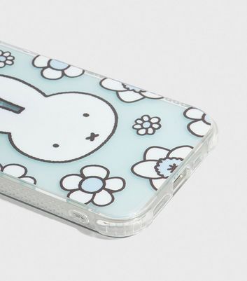 Skinnydip Pale Blue Miffy Floral iPhone Case New Look