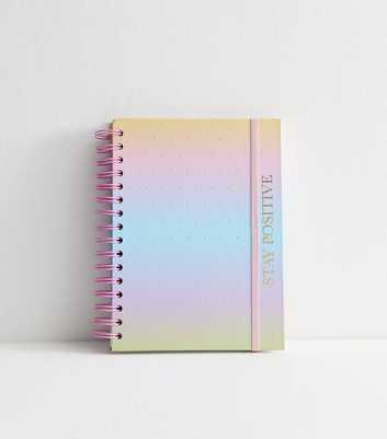 Multicoloured Ombre Stay Positive Notebook