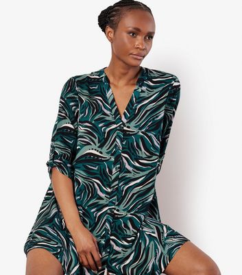 Black swing shirt dress online