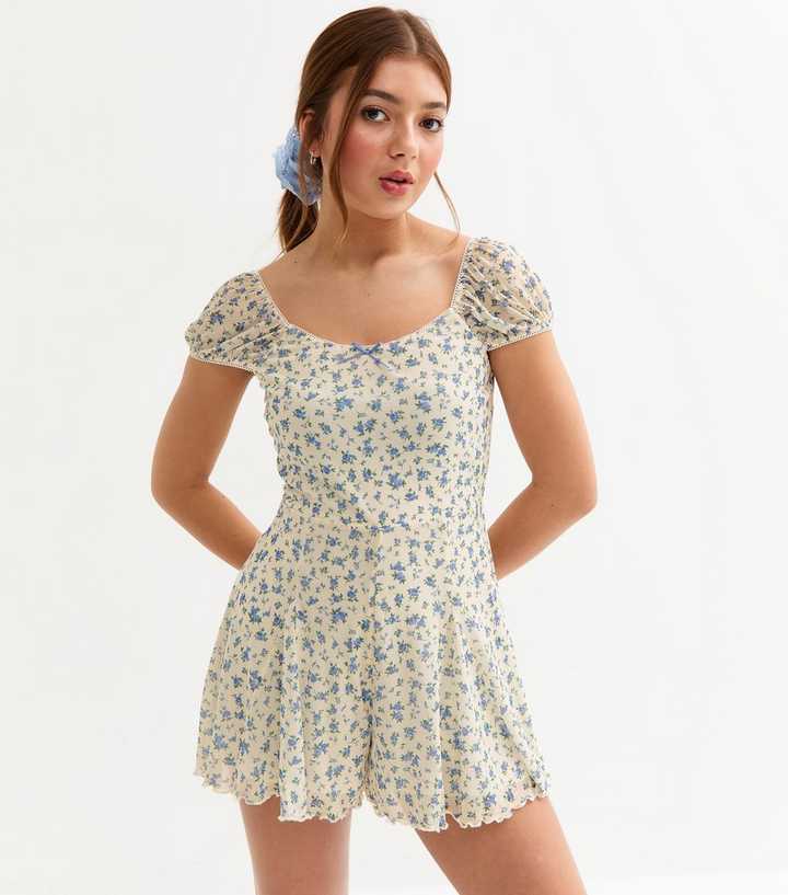 Signature Smocked Girls Playsuit- White main image 1