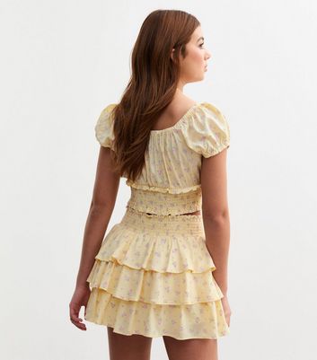 yellow milkmaid top