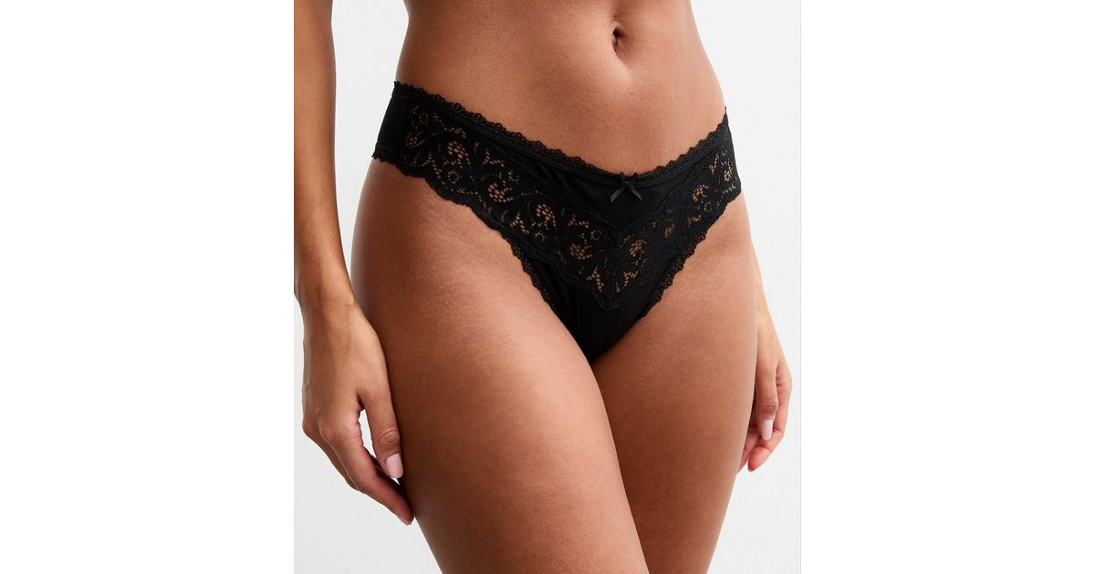 Millicent Thong - Black Shine
