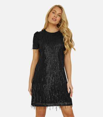 Mela Black Sequin Tunic Dress