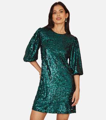 Yumi Green Sequin Tunic Dress