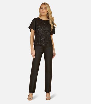sequin embellished top