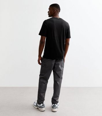 Jack Jones Dark Grey Regular Cargo Joggers New Look