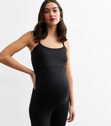 Maternity Black Contour Camisole