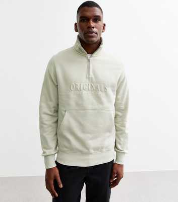 Jack & Jones Grey Regular Logo Embroidered Sweatshirt