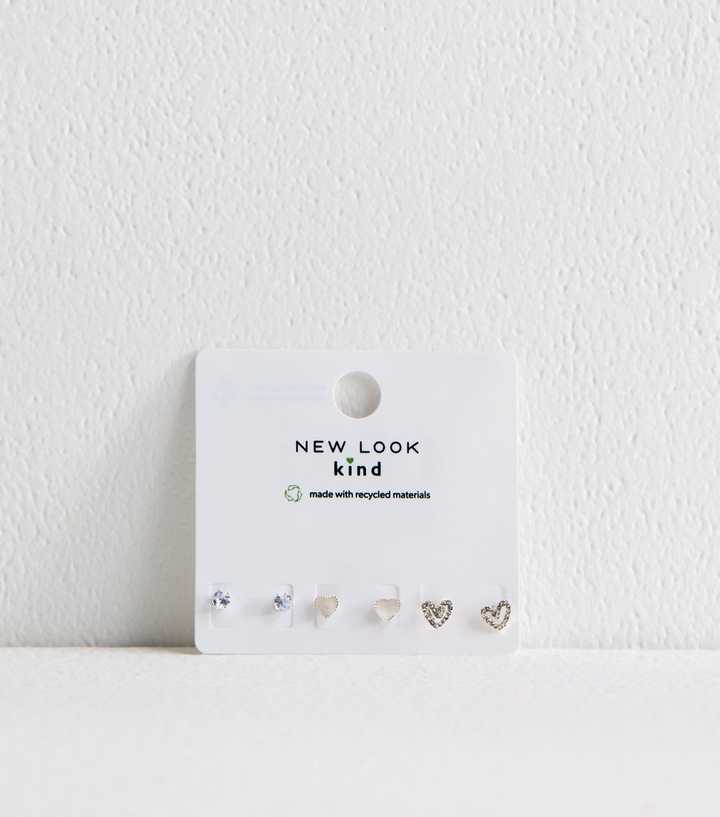 Silver Pack of 3 Silver Tone Earrings