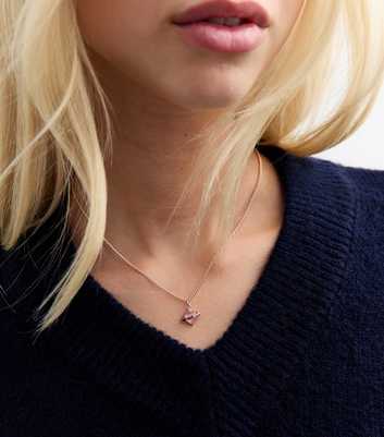 Rose Gold Tone Heart Necklace