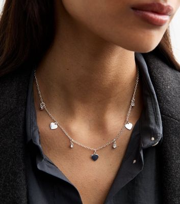 New look silver necklace discount