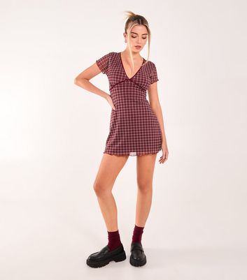 ワンピース Becky check mini dress andmary ANDMARY】Becky check mini dress