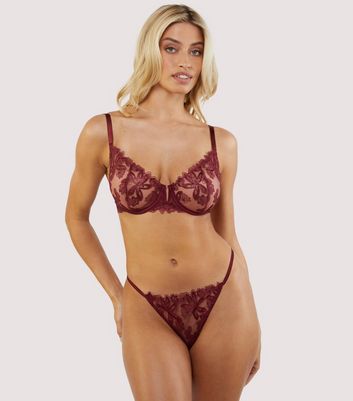 Wolf & Whistle Burgundy Eva Balconette Bra New Look