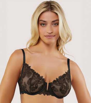 Wolf & Whistle Black Eva Balconette Bra 