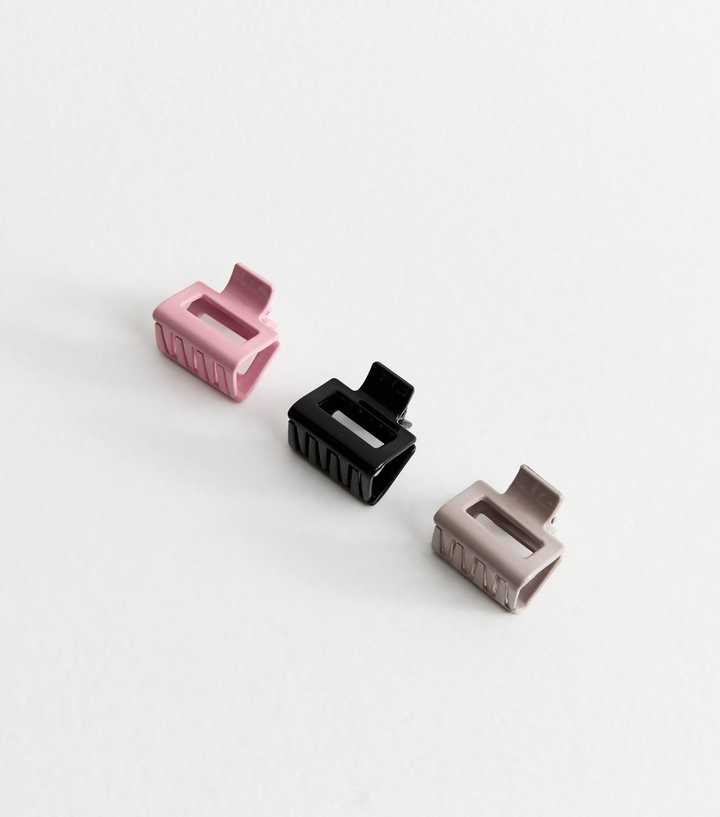 Rectangular Clip Pack of 3 Multicolour Mini Rectangular Bulldog Clips | New Look