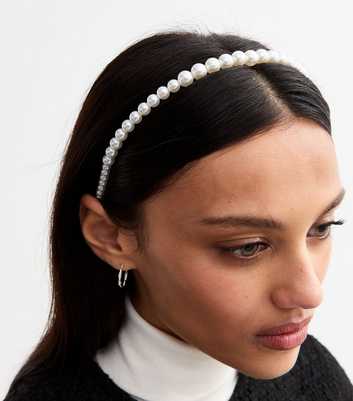 Cream Faux Pearl Headband