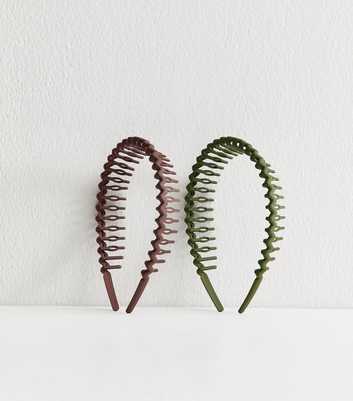 Pack Of 2 Multicoloured Comb Headbands