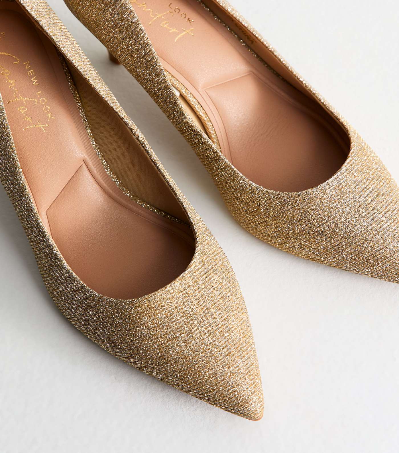 Gold Metallic Court Shoes | New Look