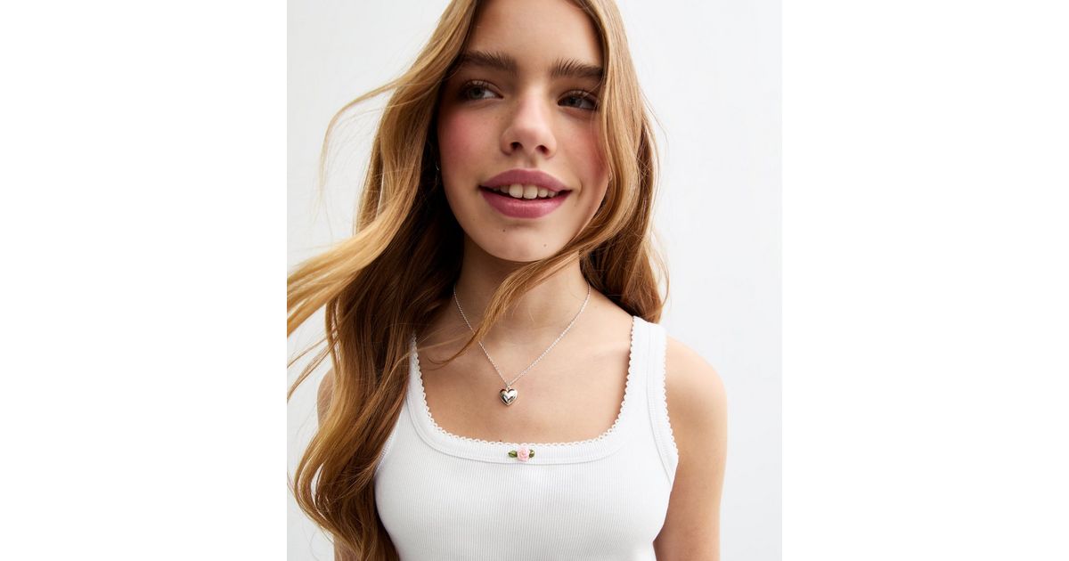 White Girls Scoop Neck Crop Top | New Look