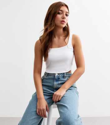 Girls Square Neck Cropped Cami Top 