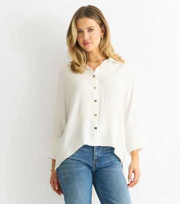 Gini London White Oversized Blouse